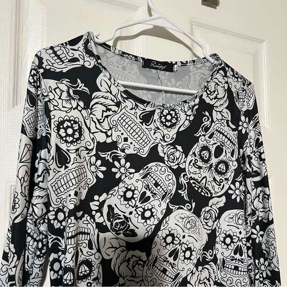 Sugar Skull Print Dress - Picture 3 of 4